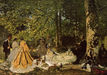 Claude Monet Painting - Luncheon on the Grass Claude Monet